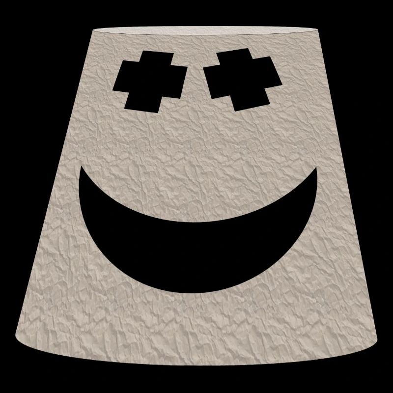 Eimer-Lächeln-Gesicht-Emoticon