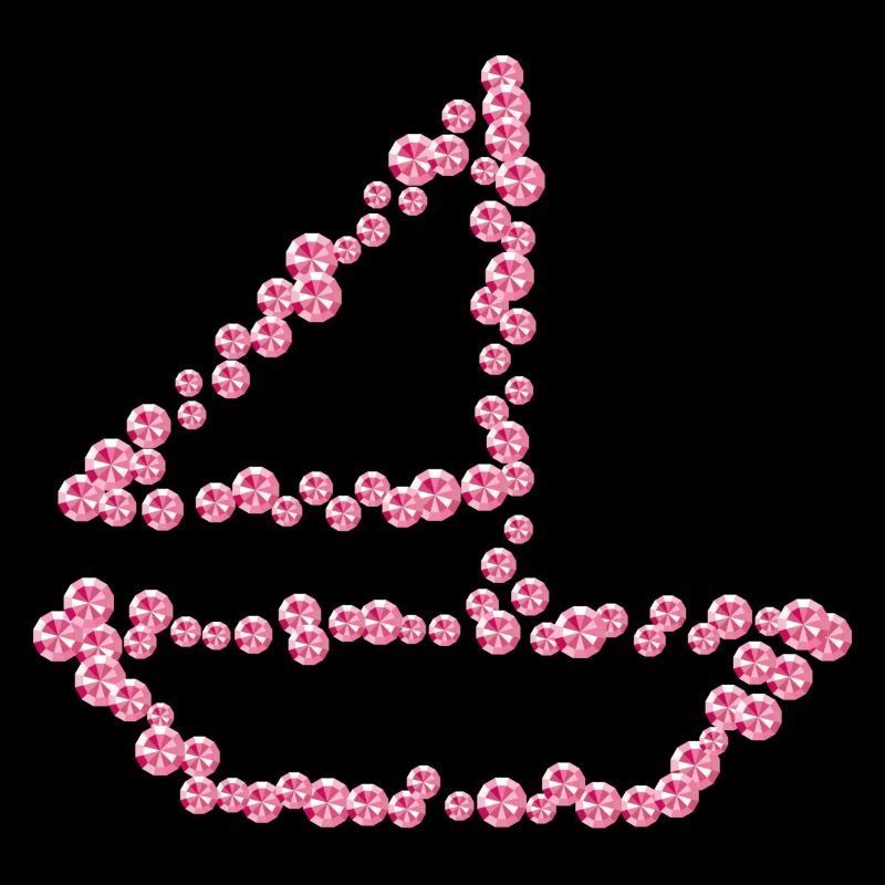 Segelboot Strass rosa V1