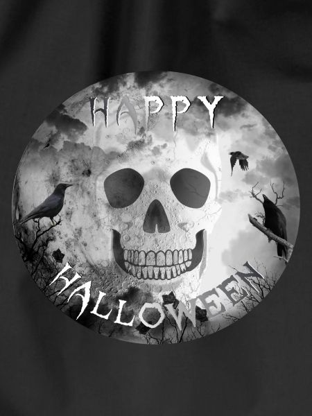 Halloween Skull Crows