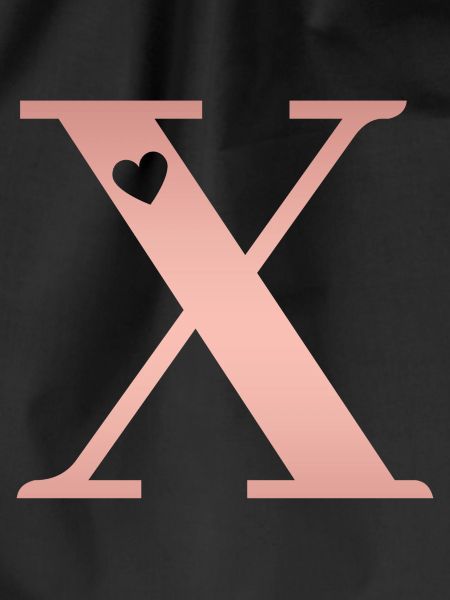 letter X rose gold
