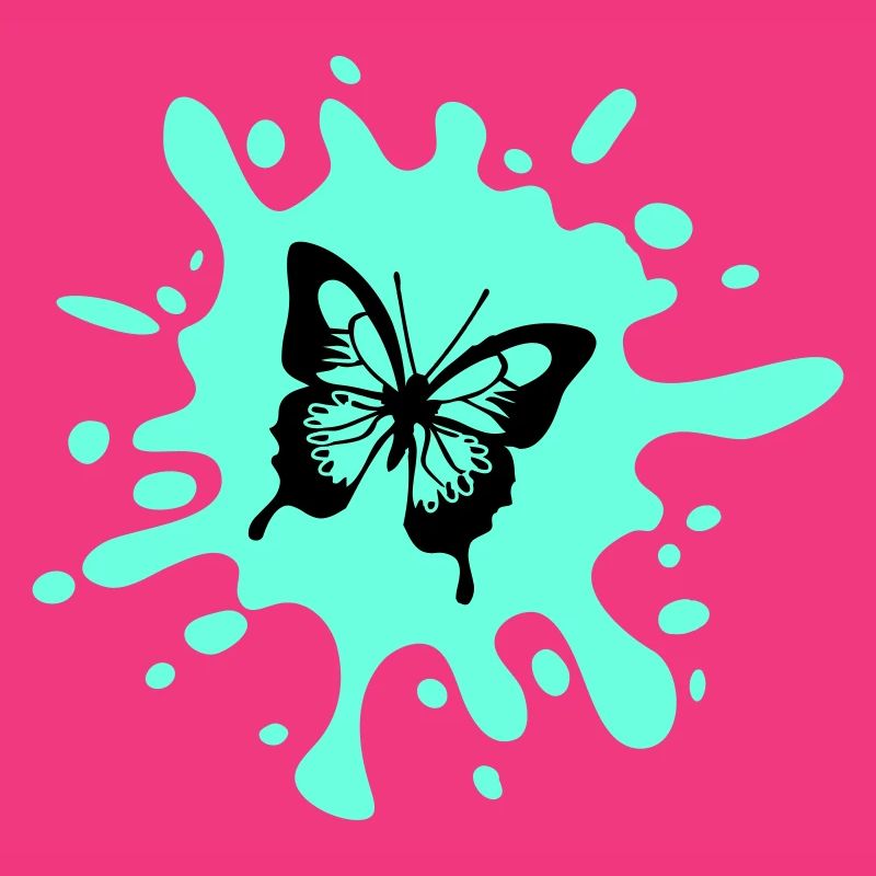 Papillon éclaboussures de couleur