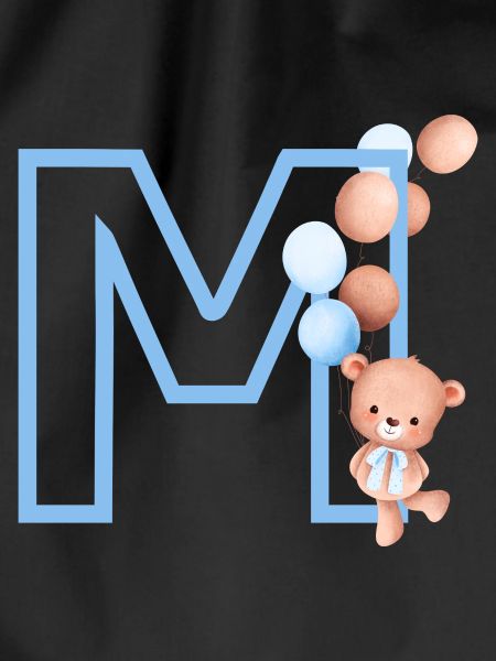 Letter M Blue Bear