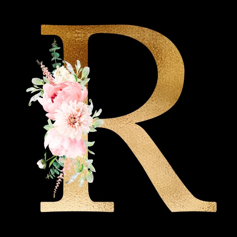 Botanik Floral Monogramm R