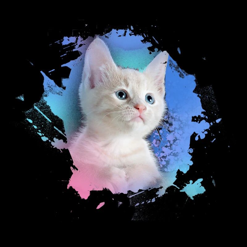 kätzchen,katze,katzenbaby,graffiti,malerei,pink