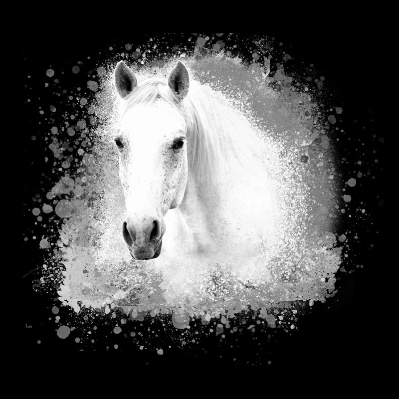 Schimmel, Pferd,weisses Pferd, Graffiti,haflinger