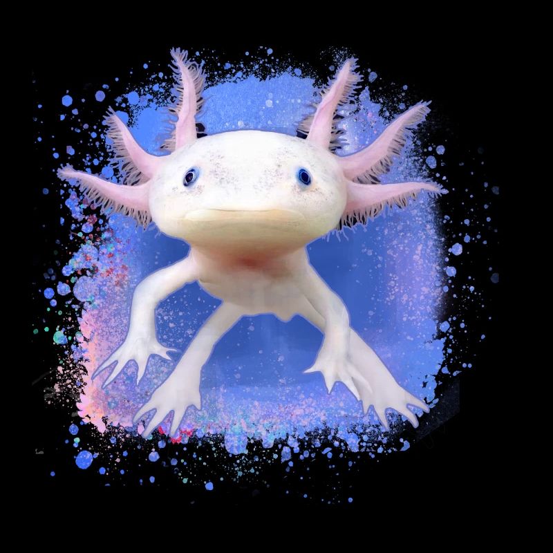 Axolotl, animal, poisson, eau, coloré, graffiti