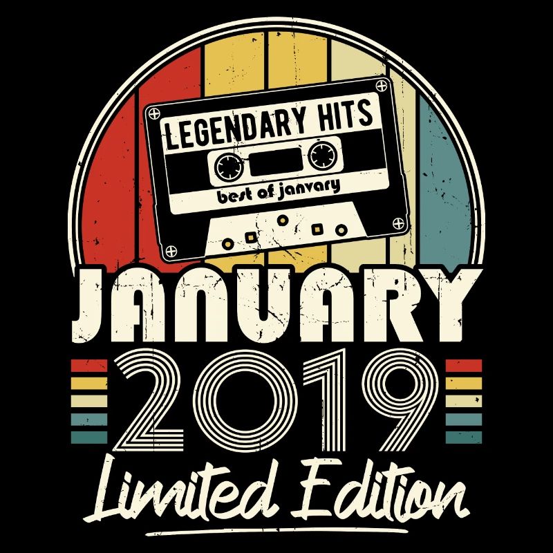 Januar 2019 Vintage Jubiläums Retro Geschenk