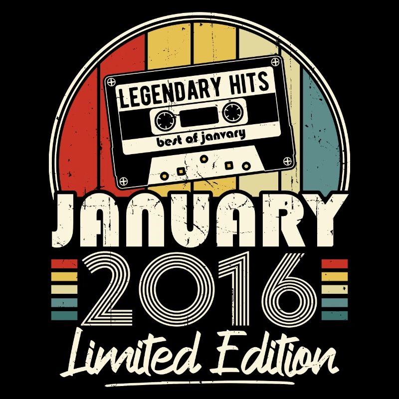 Januar 2016 Vintage Jubiläums Retro Geschenk