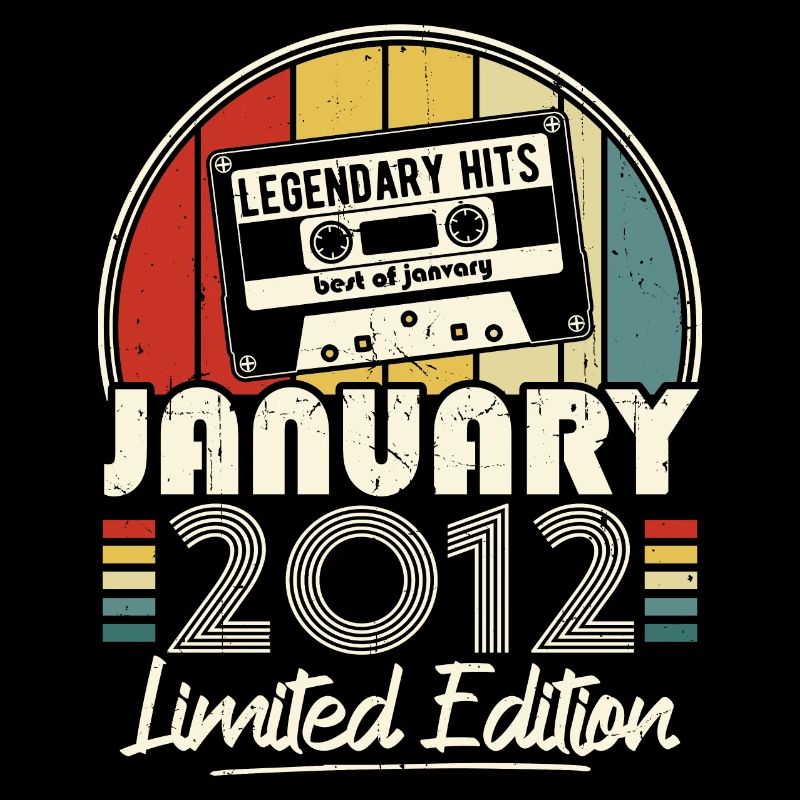 Januar 2012 Vintage Geburtstag Retro Geschenk