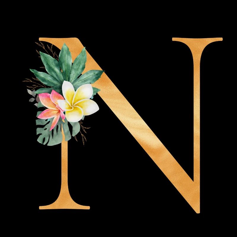 Customizable Monogram N Tropical Botany