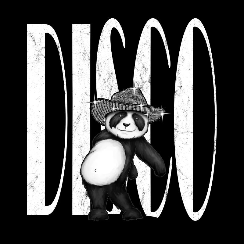 Glitter Las Vegas Disco Cowboy Hat Dancing Panda