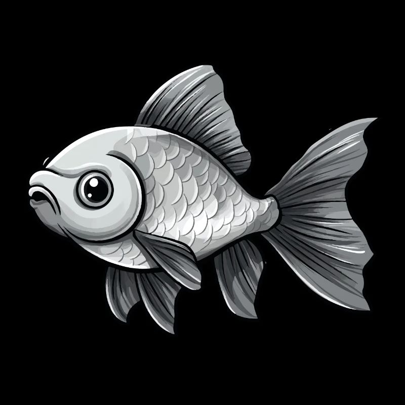 Silver Veiltail Goldfish