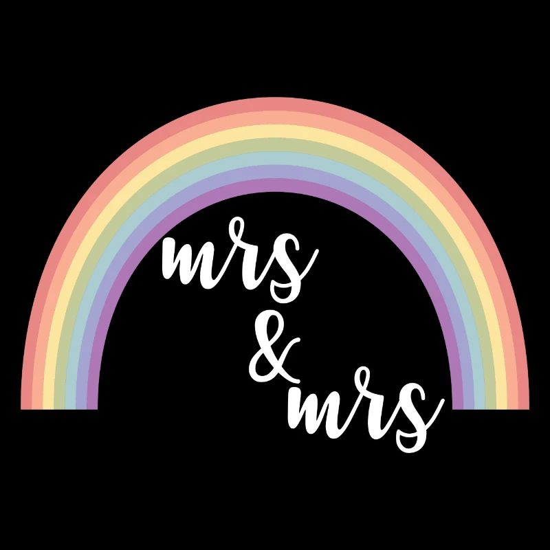 Regenbogenstreifen Mrs und Mrs