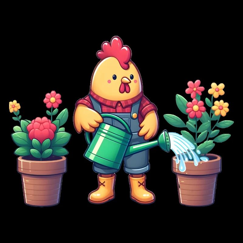 Le poulet comme jardinier