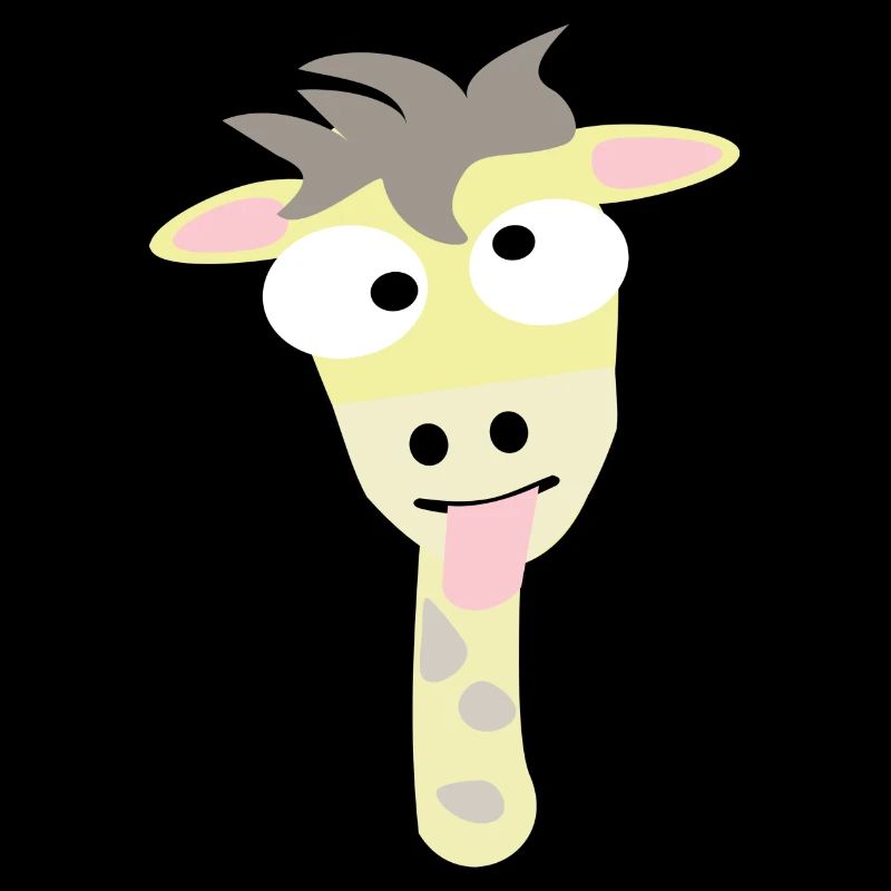Crazy giraffe head