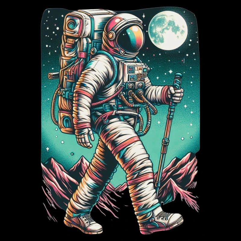 Astronaut hiker