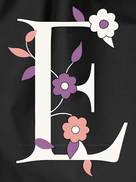 Letter E Monogram Retro
