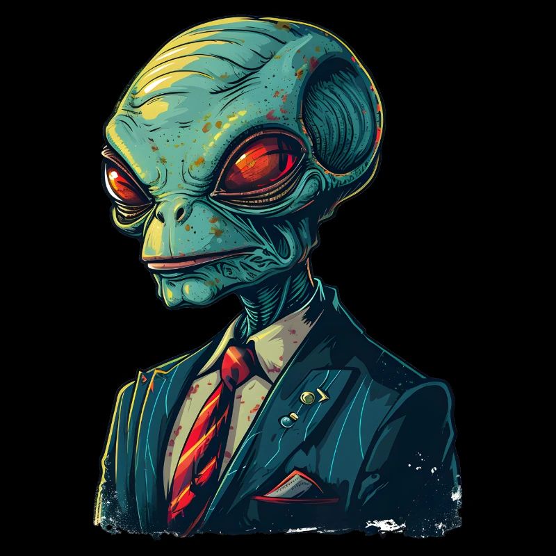 Alien in a suit