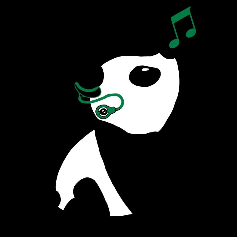 Panda with cochlear implant