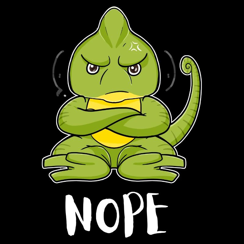 Nope Funny Lazy Chameleon
