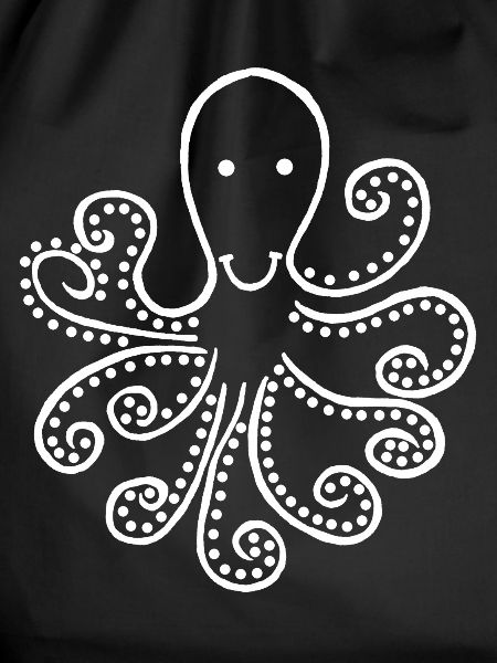 Strange white octopus