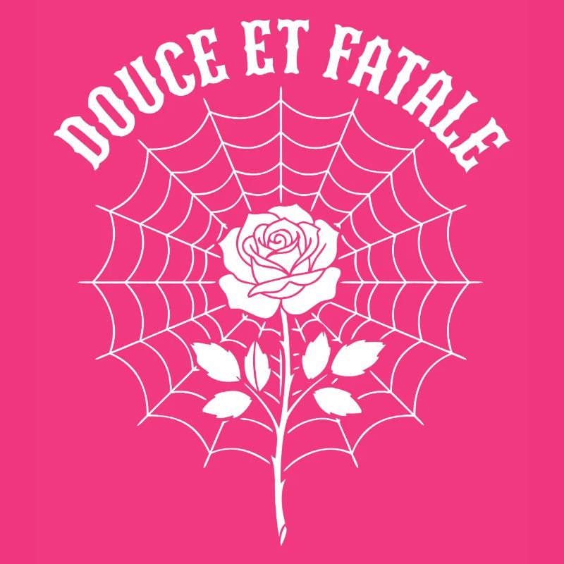 Rose au centre du Web araignée
