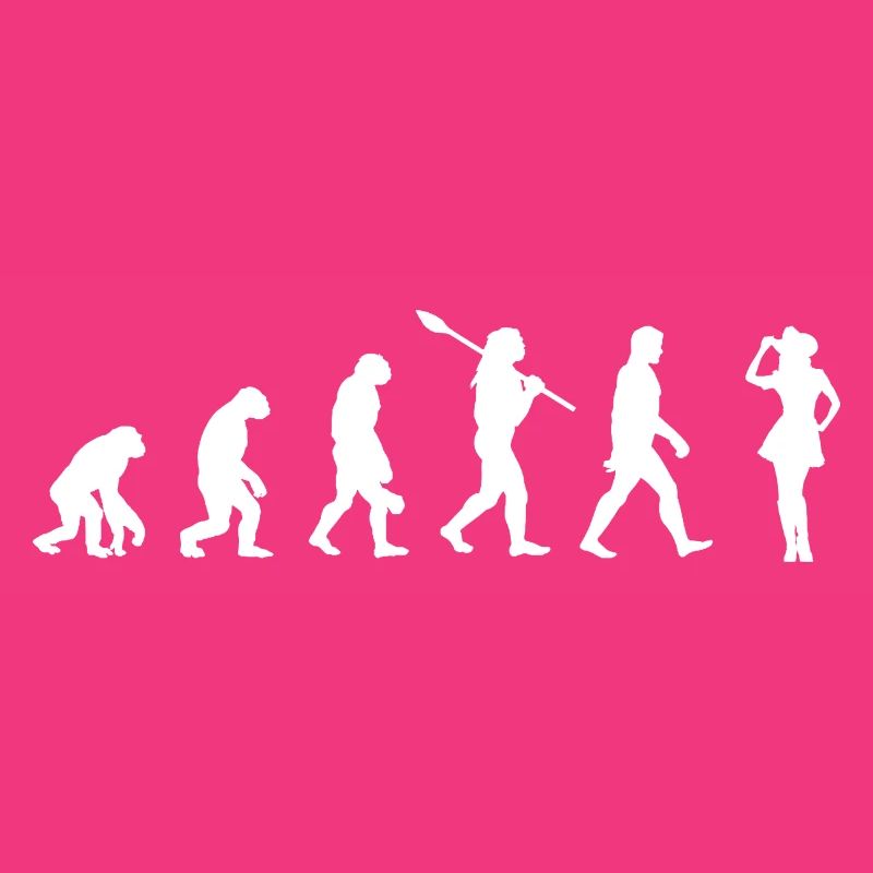 Landmädchen mit Rock - Evolution des Menschen