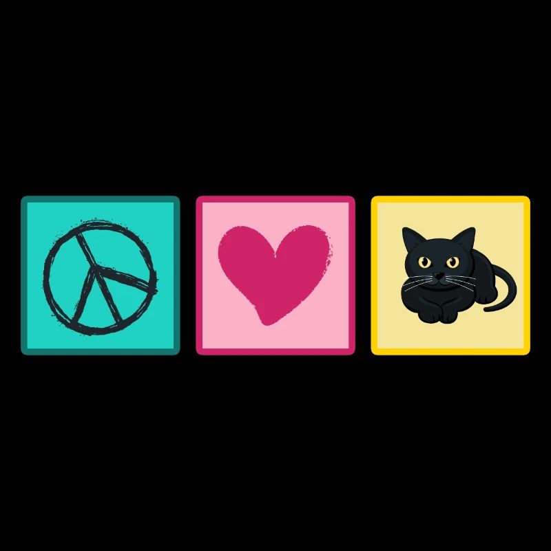 Chat Poils de chat « aiment les chats de paix »