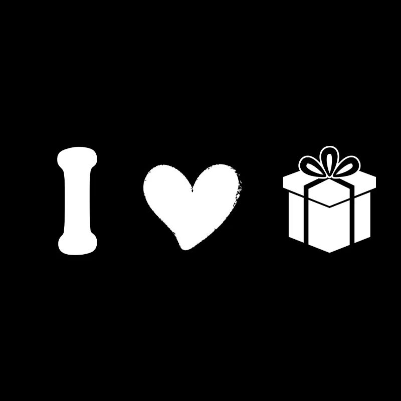 merry x mas weihnachtsgeschenk "i love geschenke"