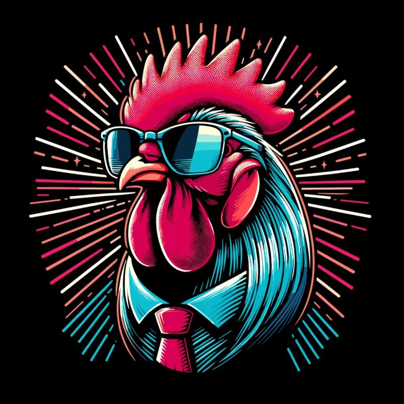 Mode Hahn mit Brille