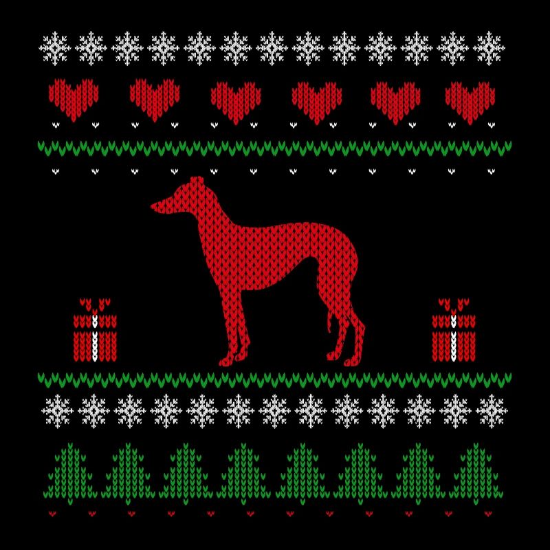 Cadeau de lévrier moche de lévriers de Noël