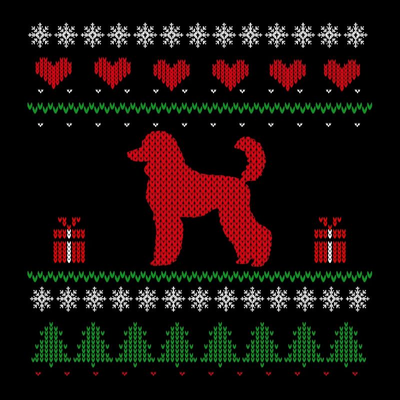 Cadeau de Noël laid de caniche de Noël