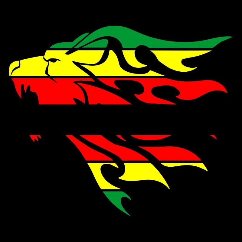 Simbabwe-Flagge Löwe