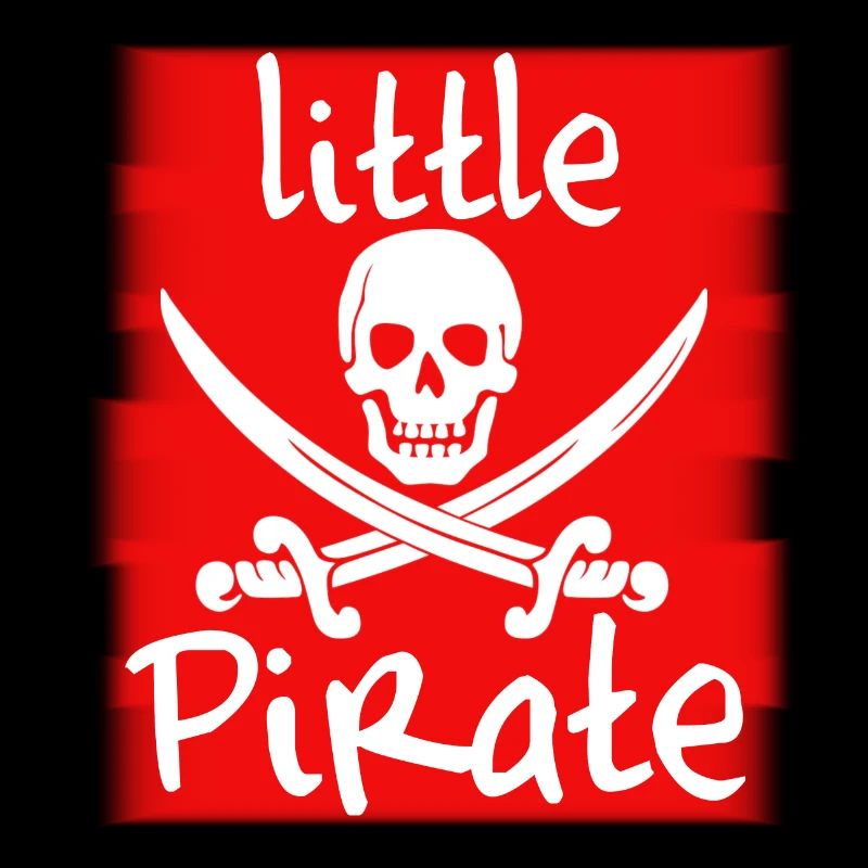 Drapeau pirate avec petits pirates