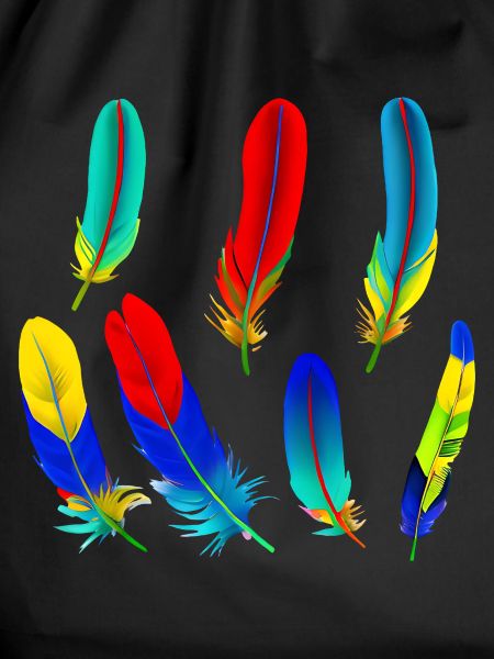 Parrot feathers