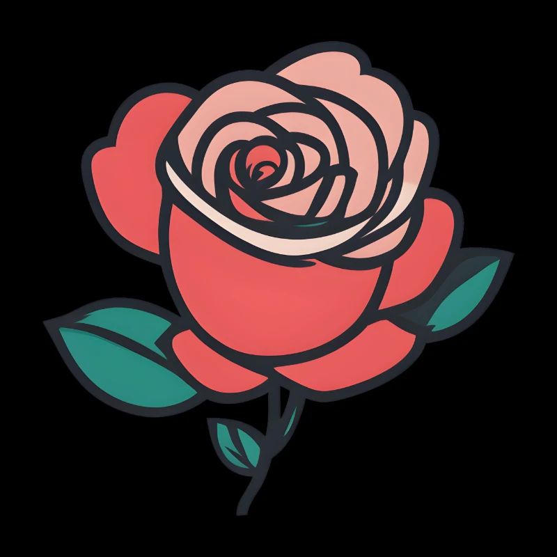Blooming Beauty: Rose Illustration