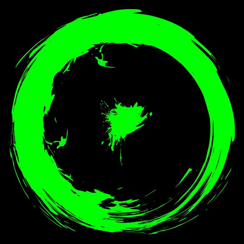 Astronomical symbols sun green