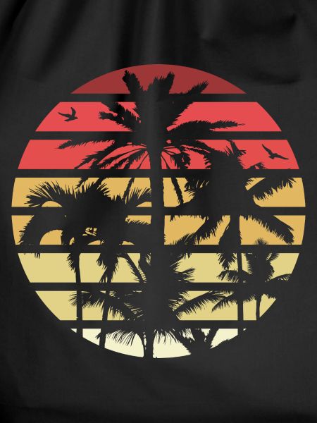 Palm Trees Retro Sun
