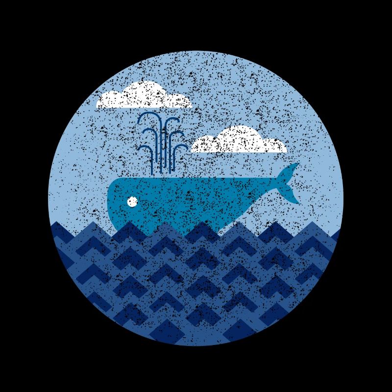 Cool whale fish gift geometry minimalist
