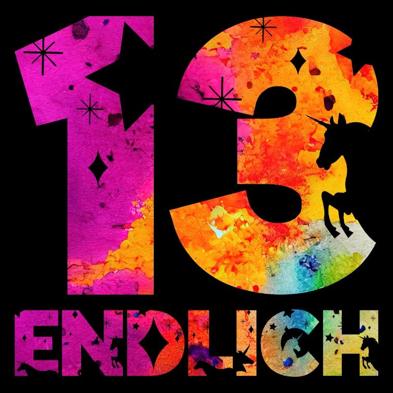 ENDLICH 13 EINHORN 13. GEBURTSTAG