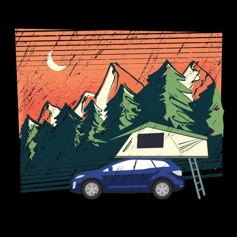 Dachzelt Camper | Camping Geschenk | Geschenkidee