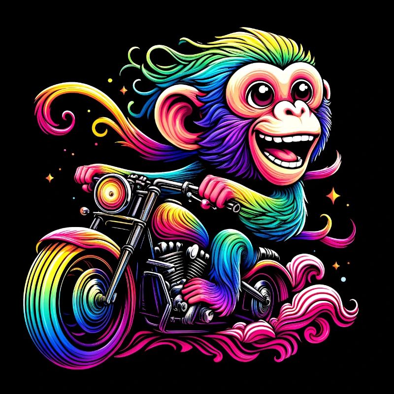 Regenbogenaffe am Regenbogensteuer