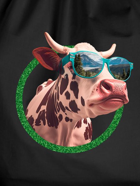 cool cow wearing sunglasses
