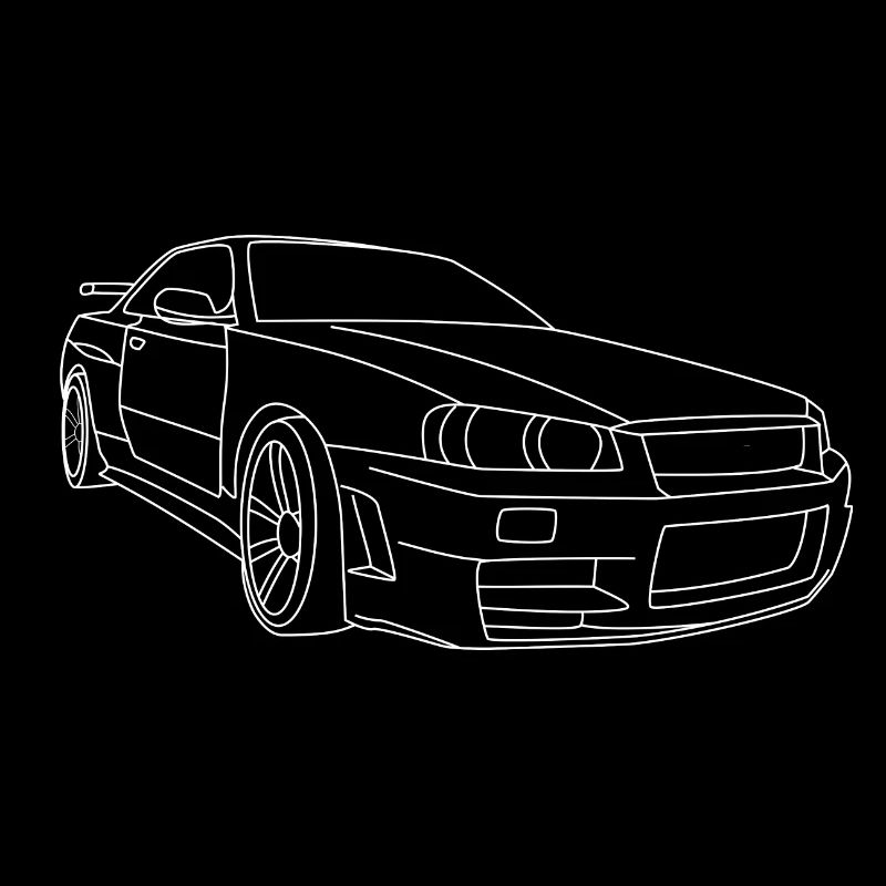 Skyline R34 illustration