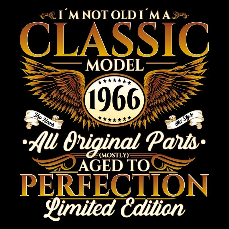 Born in 1966 Classic Birthday Gift Men