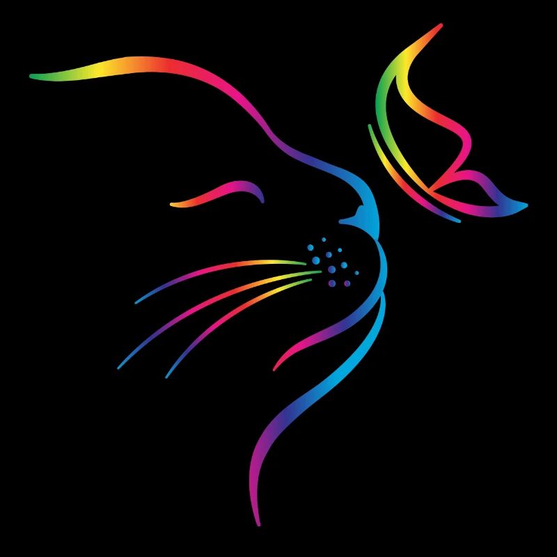 rainbow butterfly cat