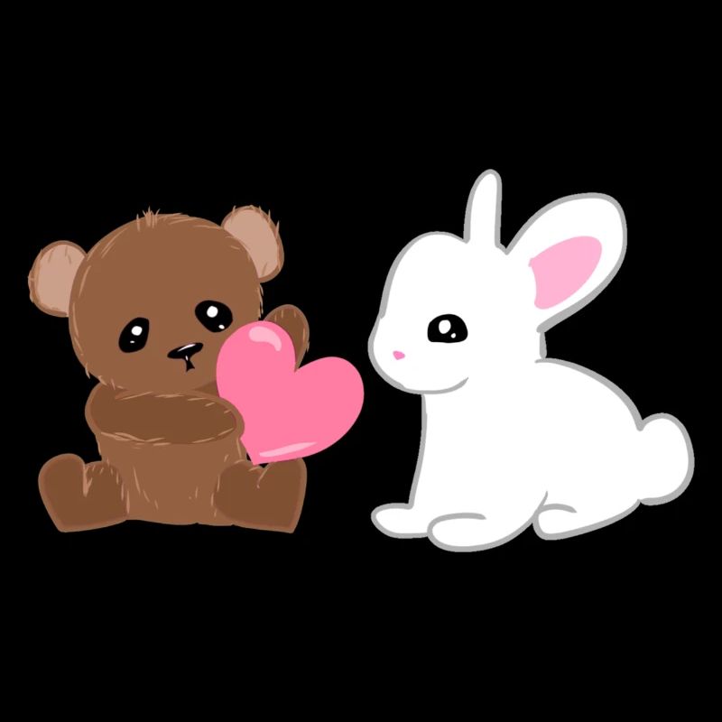 animals bear rabbit baby