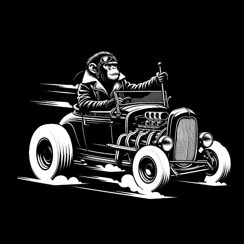 Monkey at the wheel