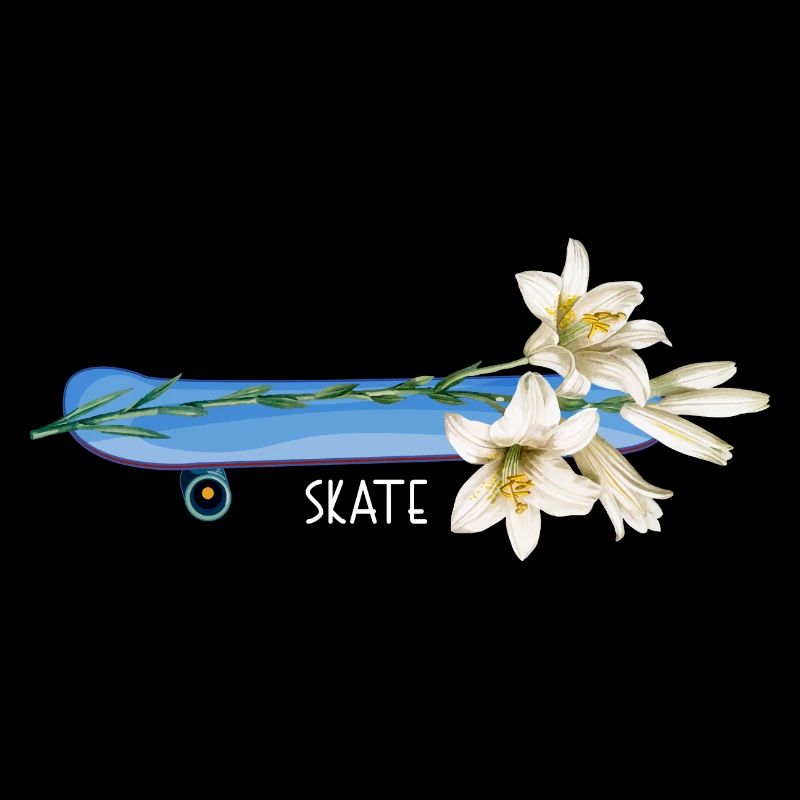 Skate SK8 Skateboarder « Skateing-Flower » Halfpipe