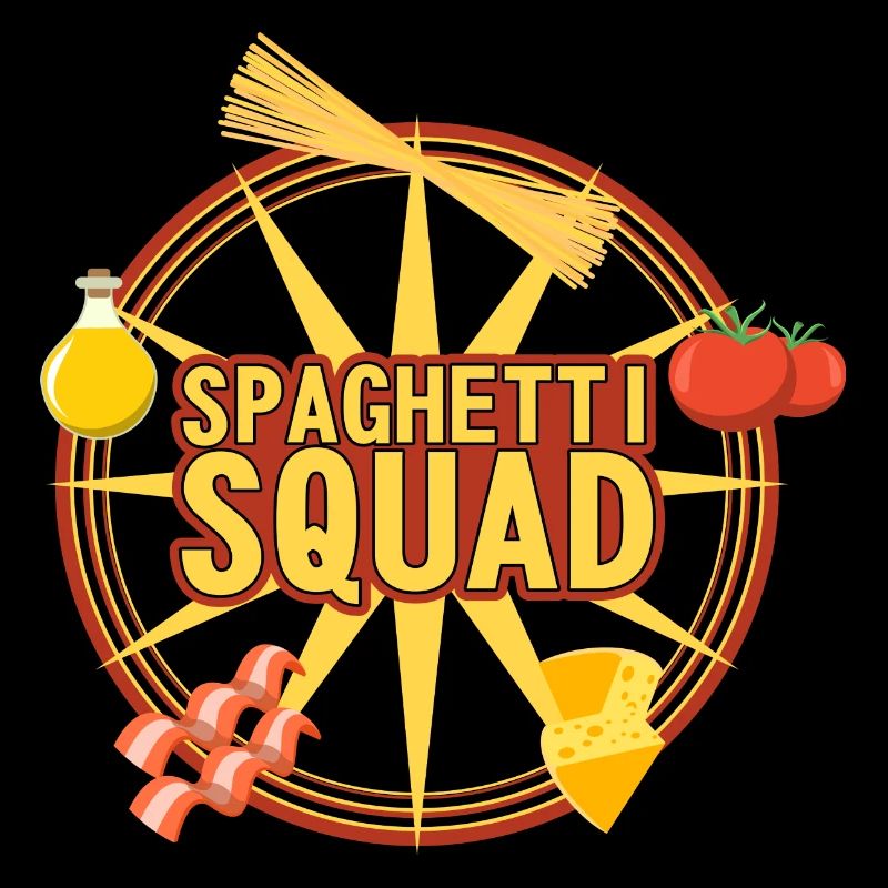 Spaghetti Squad Noodles Ironic Saying Pasta Chef